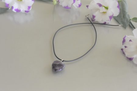 КОЛИЕ С АМЕТИСТ сърце